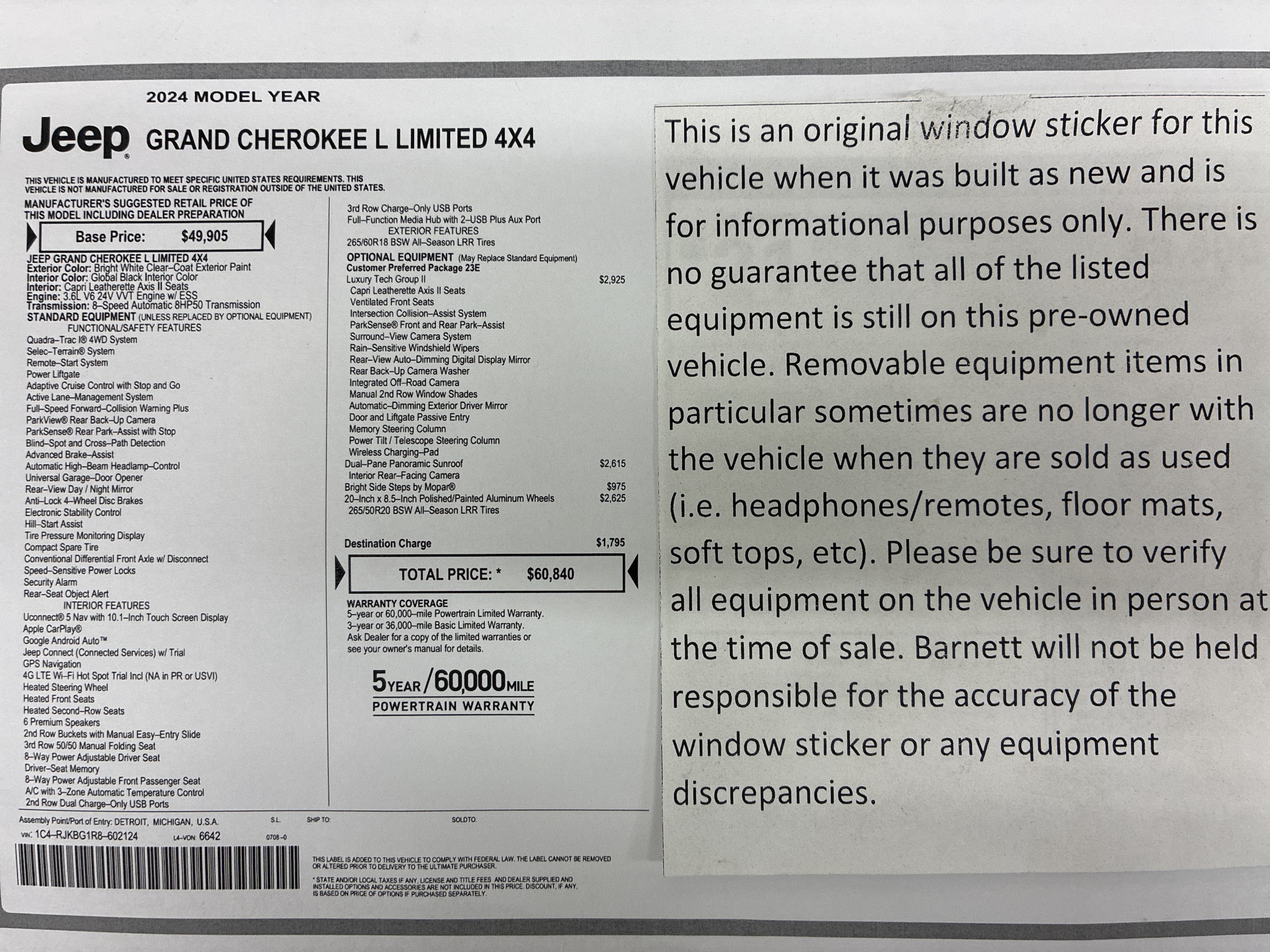 jeep grand cherokee l 2024 1C4RJKBG1R8602124 image jeep grand cherokee l 2024 1C4RJKBG1R8602124 image